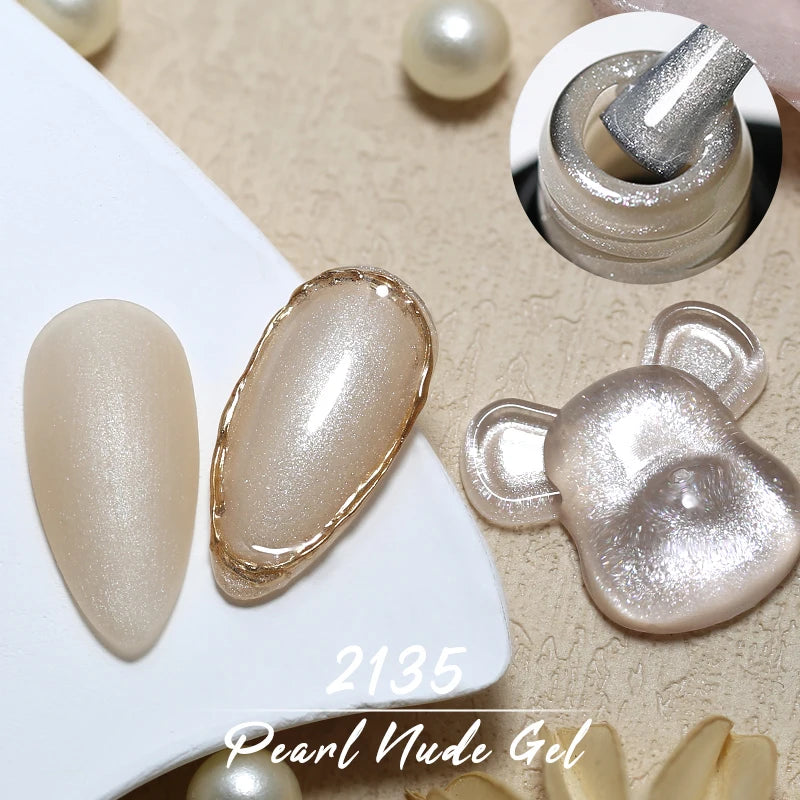 Arte Clavo Pearl Shell Gel Nail Polish Glitter Auroras Soak Off UV Qme 2135