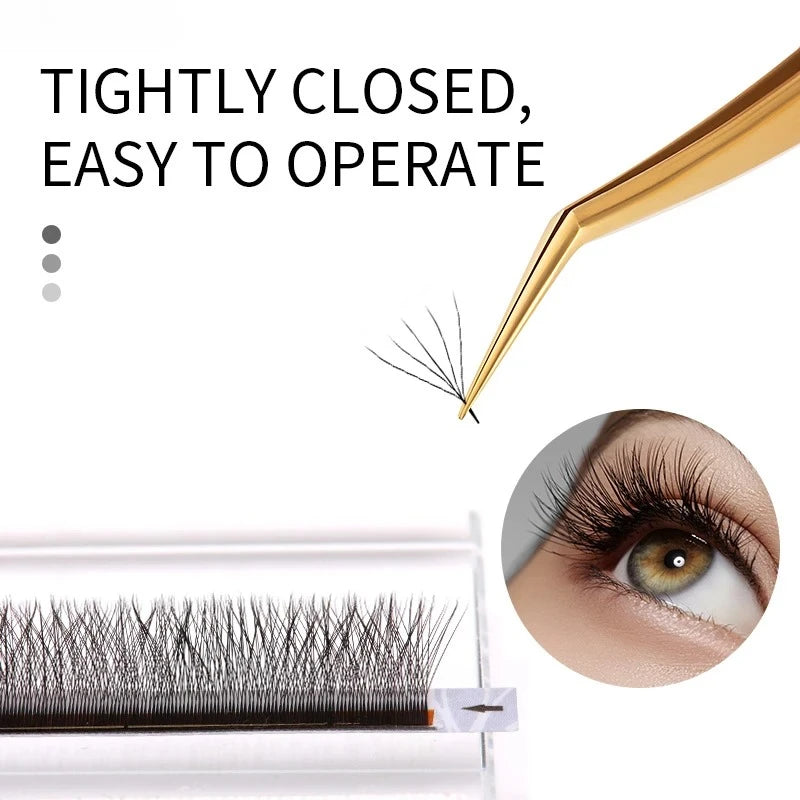 Eyelashes Tweezers Stainless Steel Lashes Extension Makeup Tools Nail Qme