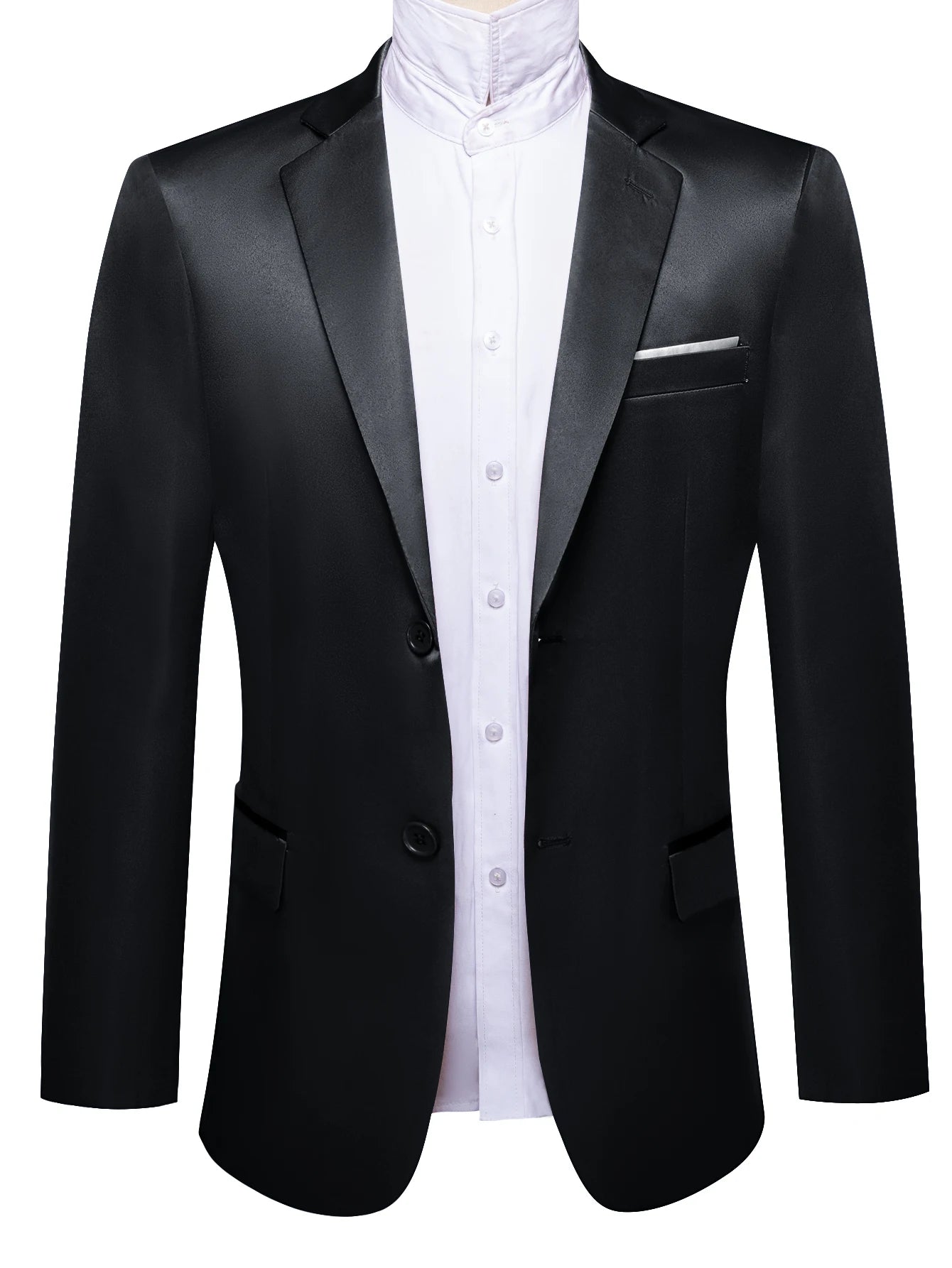Men's Satin Blazer Formal Suit Jacket 2 Button Bright Color Business Casual for Wedding Prom Party Multiple Colors Available Qme DPT-XX-0025 S
