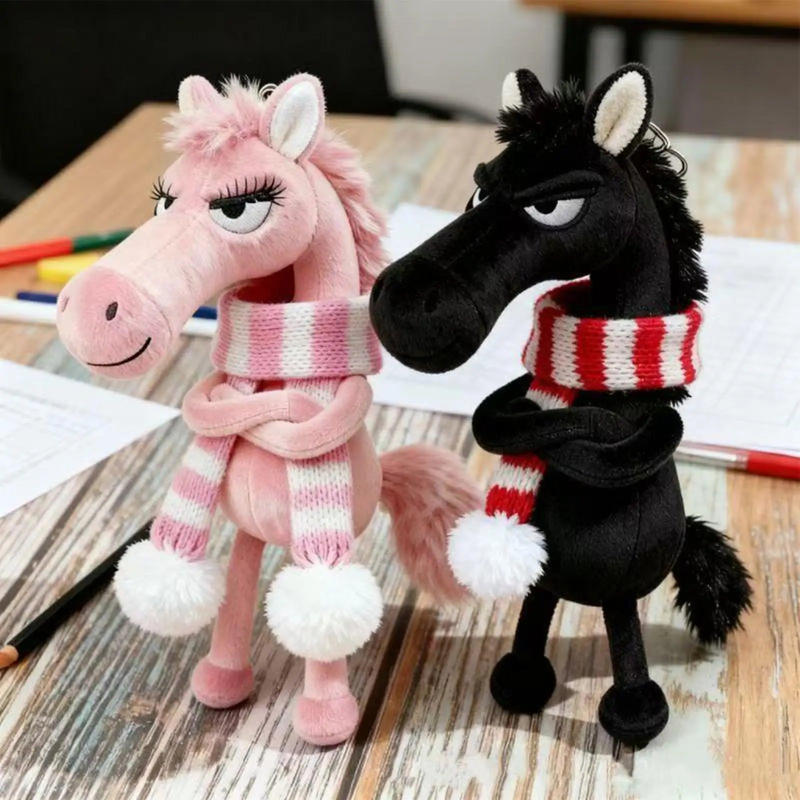 Plush Keychains Fashion 2026 Year Of The Horse Plush Keyring Horse Keyring Backpack Pendant for Men Women Boys Girls Youth Teens Qme