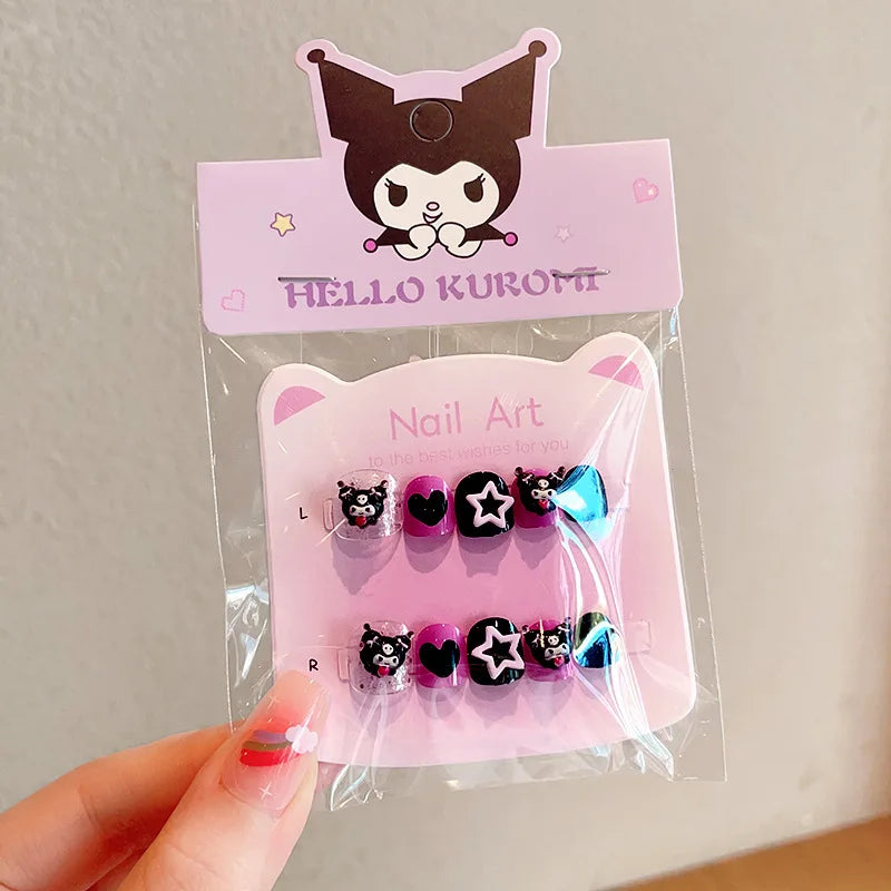 Hello Kitty Kuromi Nail Stickers New Cartoon-Style Stickers Safe, Non-Toxic, Odorless, and Easy to Apply Qme 5