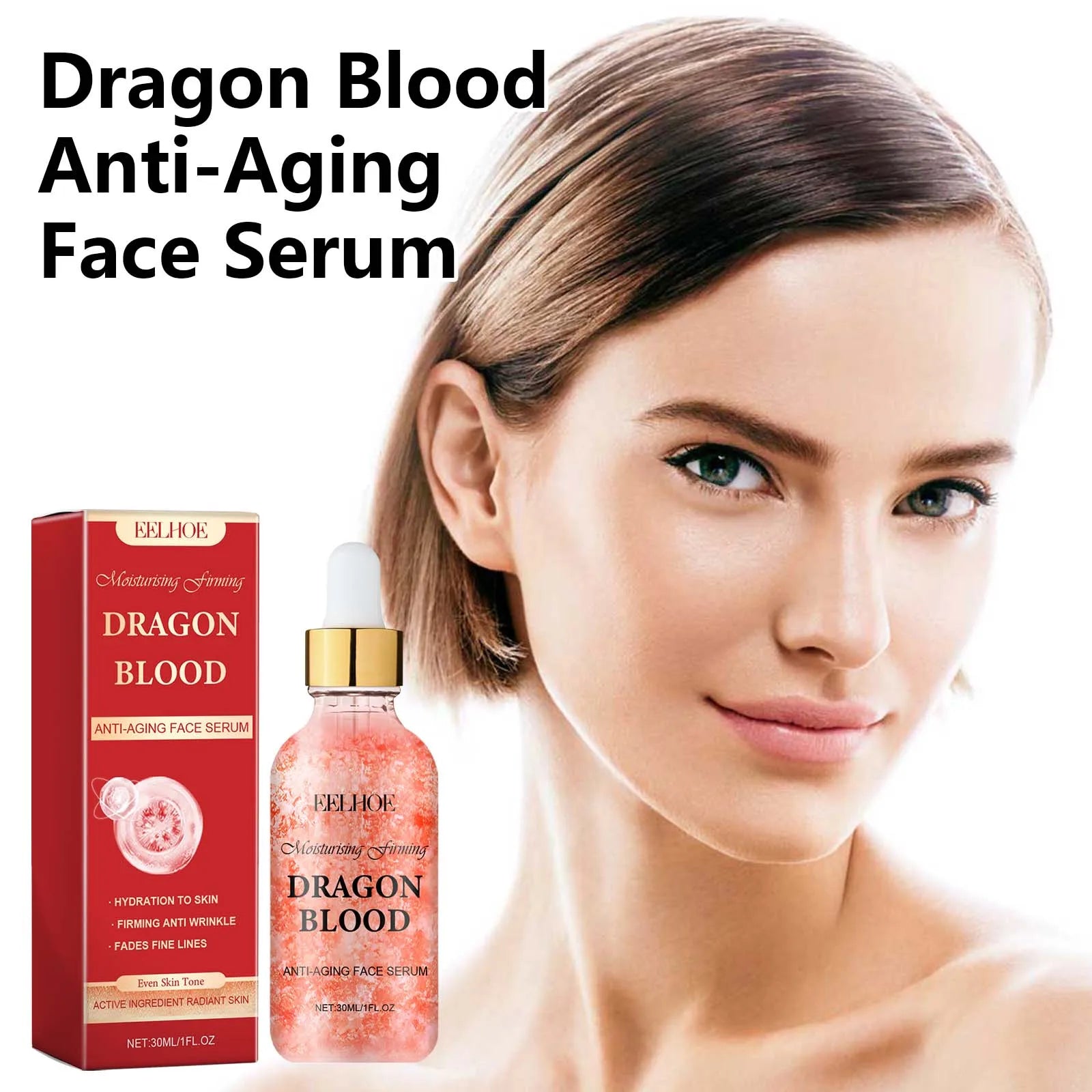 Dragon Blood Facial Serum Fade Fine Lines Lifting Firming Smooth Nourishing Brighten Face Skin Rejuvenation Essence Moisturizing Qme