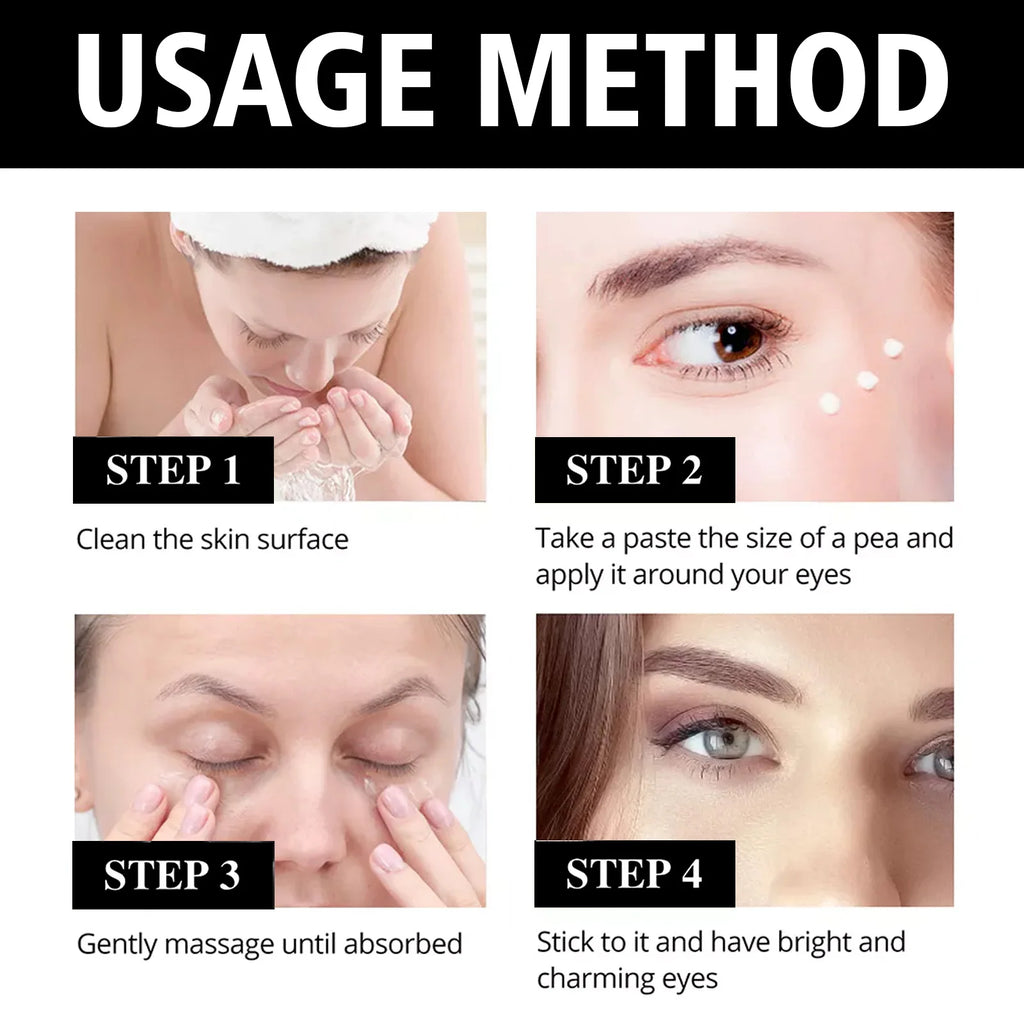 Instant Firm Eye Cream Under Eye Tightening Treatment for Fine Lines Dark Circles & Puffiness Smoothing Lifting Skincare Product Qme