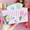 Hello Kitty Pink Creative and Cute Tissue Box Bathroom and Household Tissue Holder, Living Room Plastic Napkin Holder Qme 2