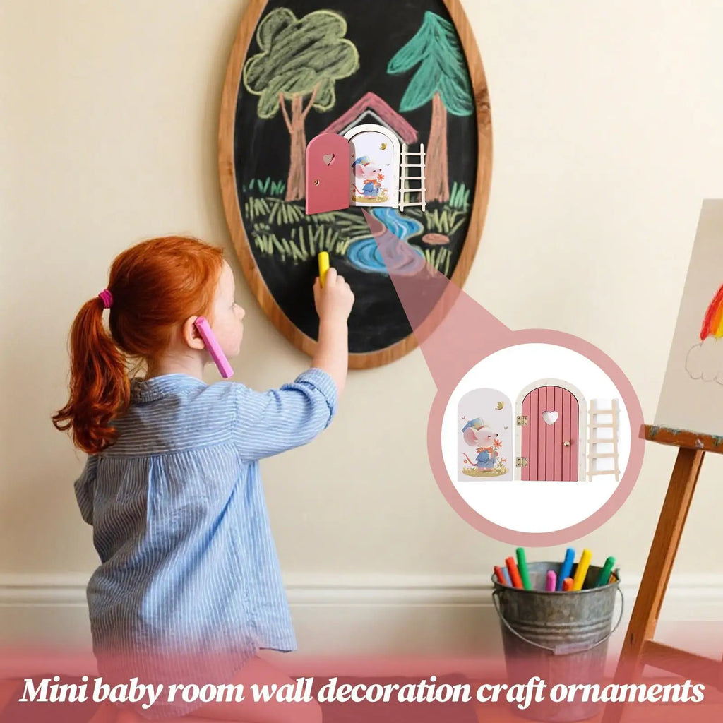 Wooden Fairy Door Tiny Holiday Party Supplies Thanksgiving Birthday Qme