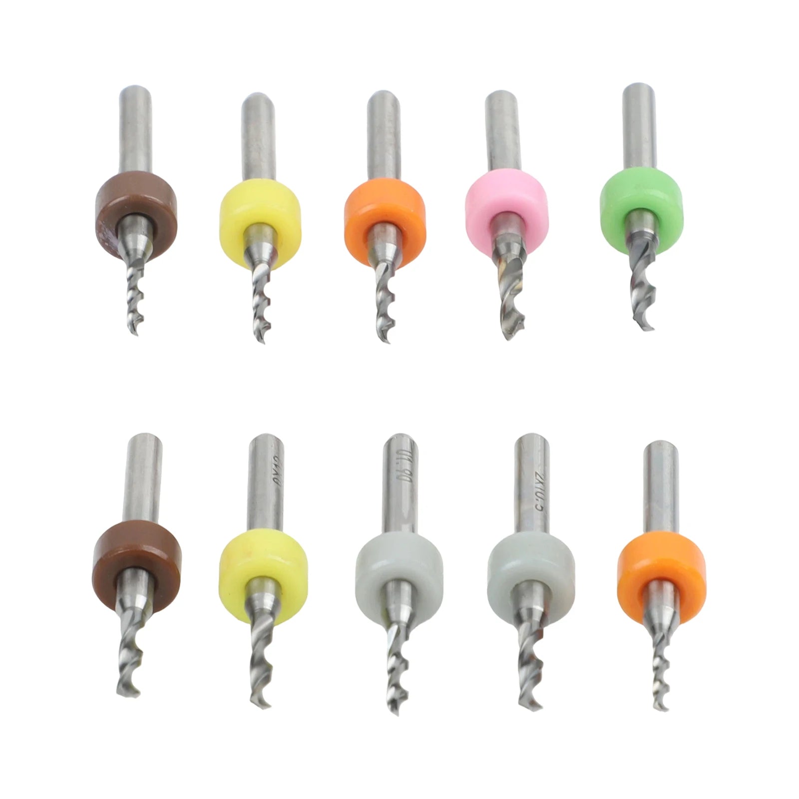 1 Set 10pcs Drill Bits Coated Large Chip Space PCB Milling Cutters Circuit Board Carving Knives Power Tool Accessories Qme