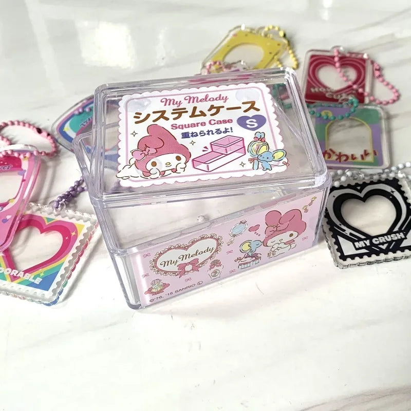 Hello Kitty Desktop Storage Box Transparent, Dust-Proof Jewelry Organizer for Instagram-Worthy Display Qme