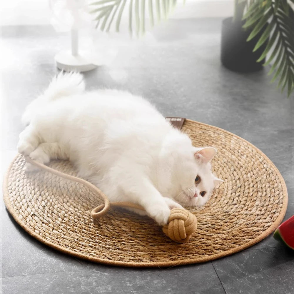 Cat Scratcher Rattan Mat Board Cat Scratch for Sharpen Nails Scraper Cats Tree Cat scratching post Sofa Mats Furniture Protector Qme