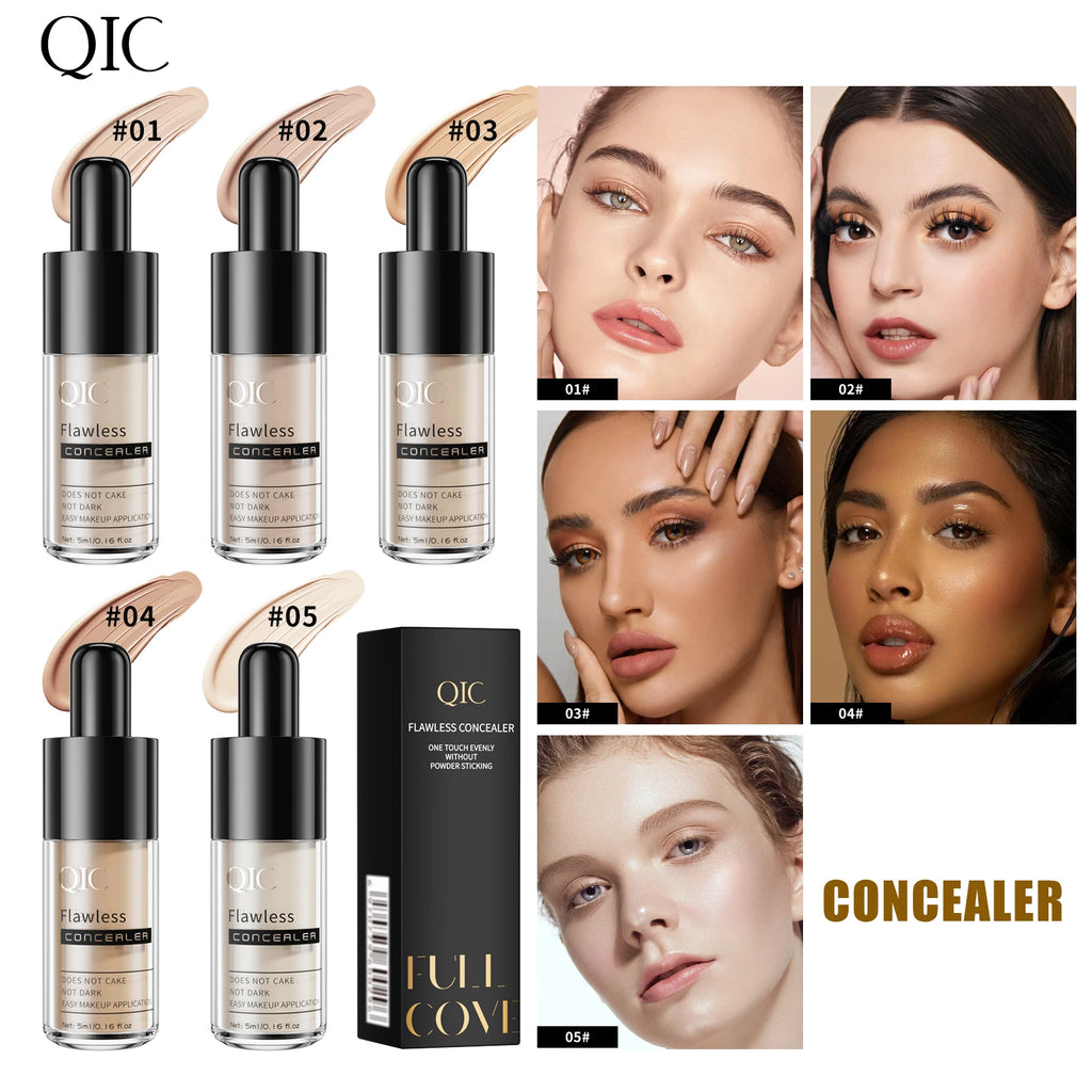Full Coverage Hydrating Concealer Covers Blemishes Dark Circles Freckles Long Lasting Brightening Eye Contour Cream Qme