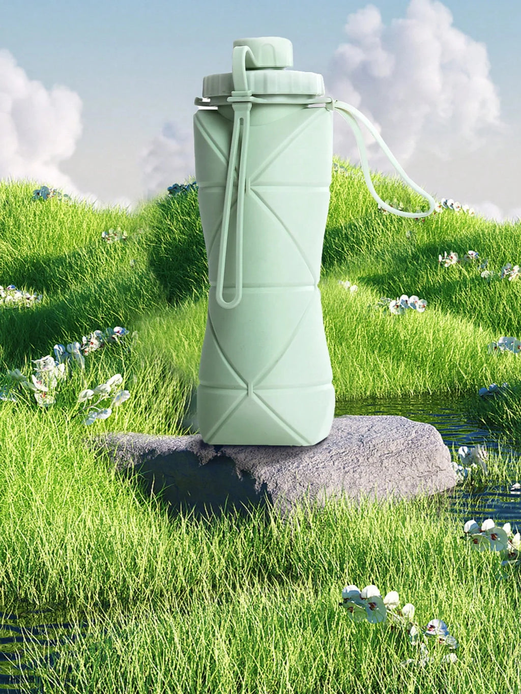 Flexible Collapsible Drinking Mug Big Capacity Outdoor Portable Sport Qme