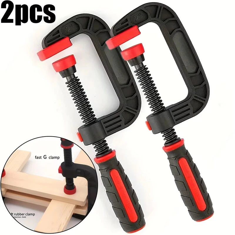 Two 7-inch spring clamps with strong clamping force, reinforced plastic nylon heavy-duty spring claw open clamps Qme 2Pcs