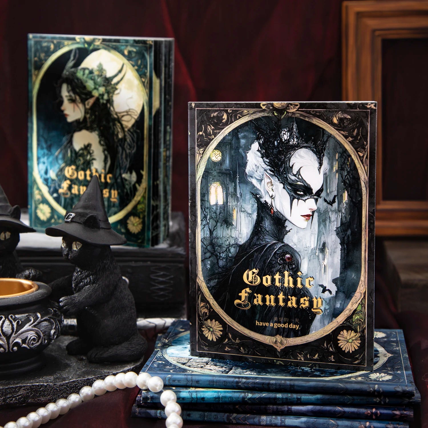 30sheets/bag Gothic Dark Fantasy Writing Paper for Journal Notebook DIY Scrapbooking Card Decoration Gift Wrapping Background Qme