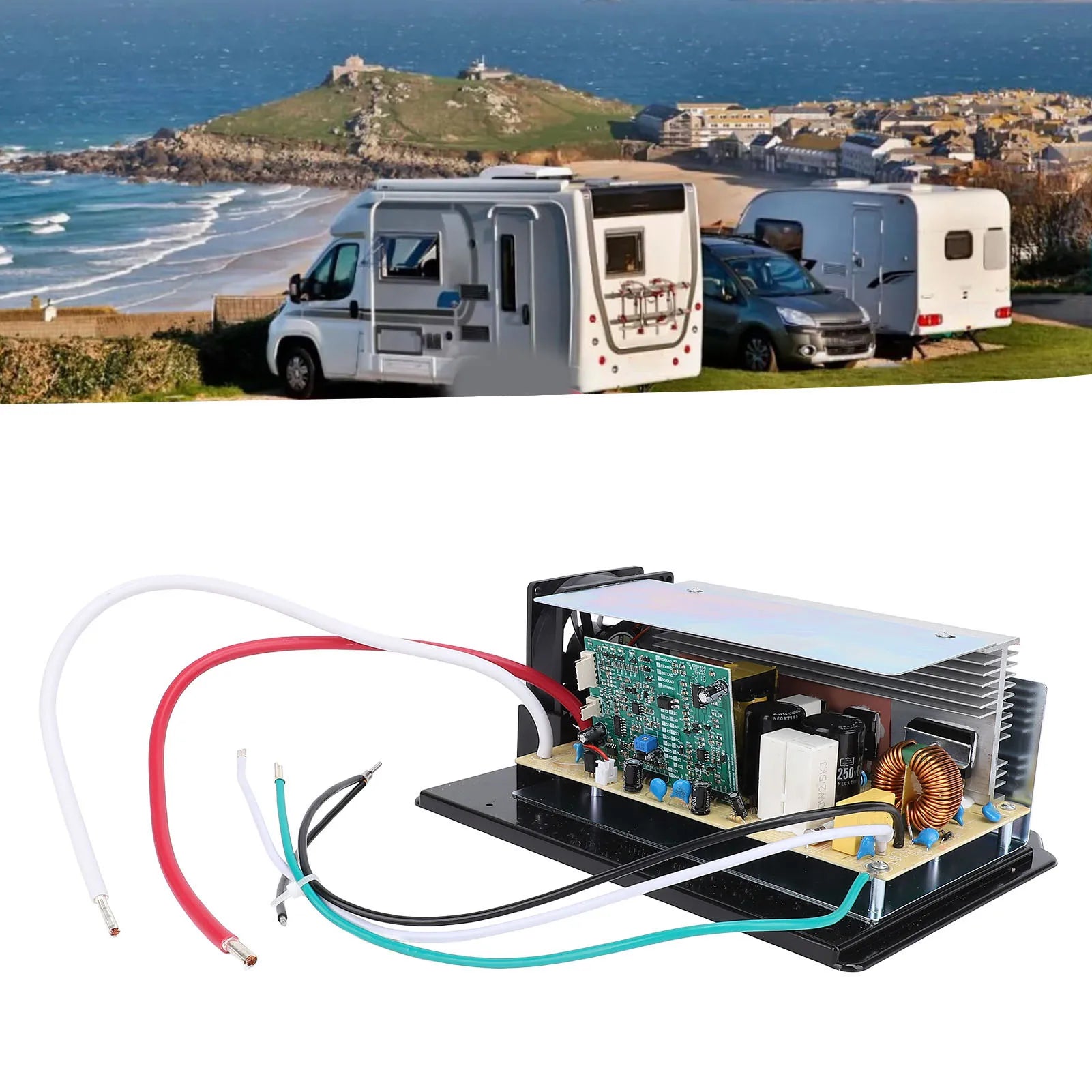 RV Power Converter WF-8955-AD-MBA with Automatic Recognition Lead Acid and Lithium Batteries for WF-8955 and Parallax 7155 Qme