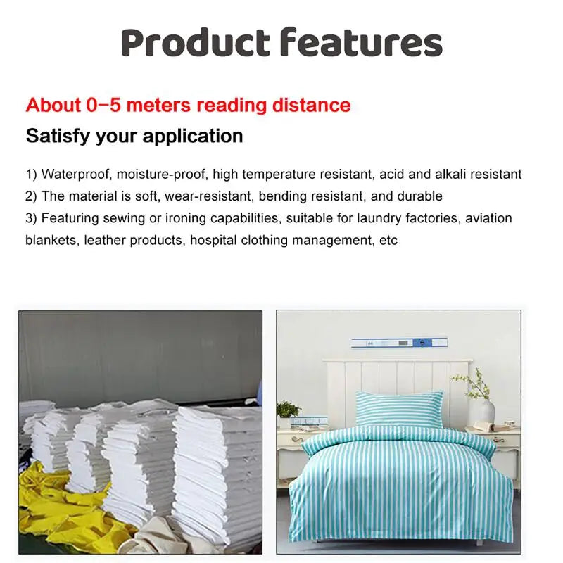 Heat Resistant RFID UHF Tags Laundry Stickers Washable Adhesive Qme