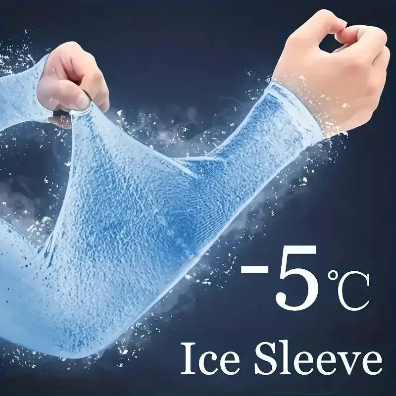 1 Pair Cooling Arm Covers for Men and Women Summer Sun Protection Sunshade Ice Silk Sleeves for Cycling Outdoor Sports Golf Qme