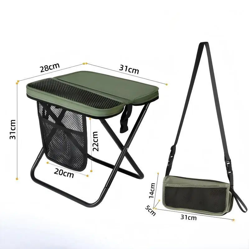 1 Portable Folding Camping Stool Convertible Crossbody Bag Qme C