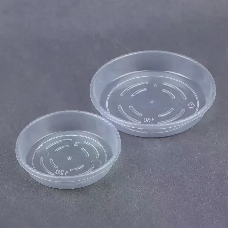 10pcs New Round Flower Pot Tray Clear Desktop Plant Saucer Plastic Trash Storage Flower Pot Base Qme