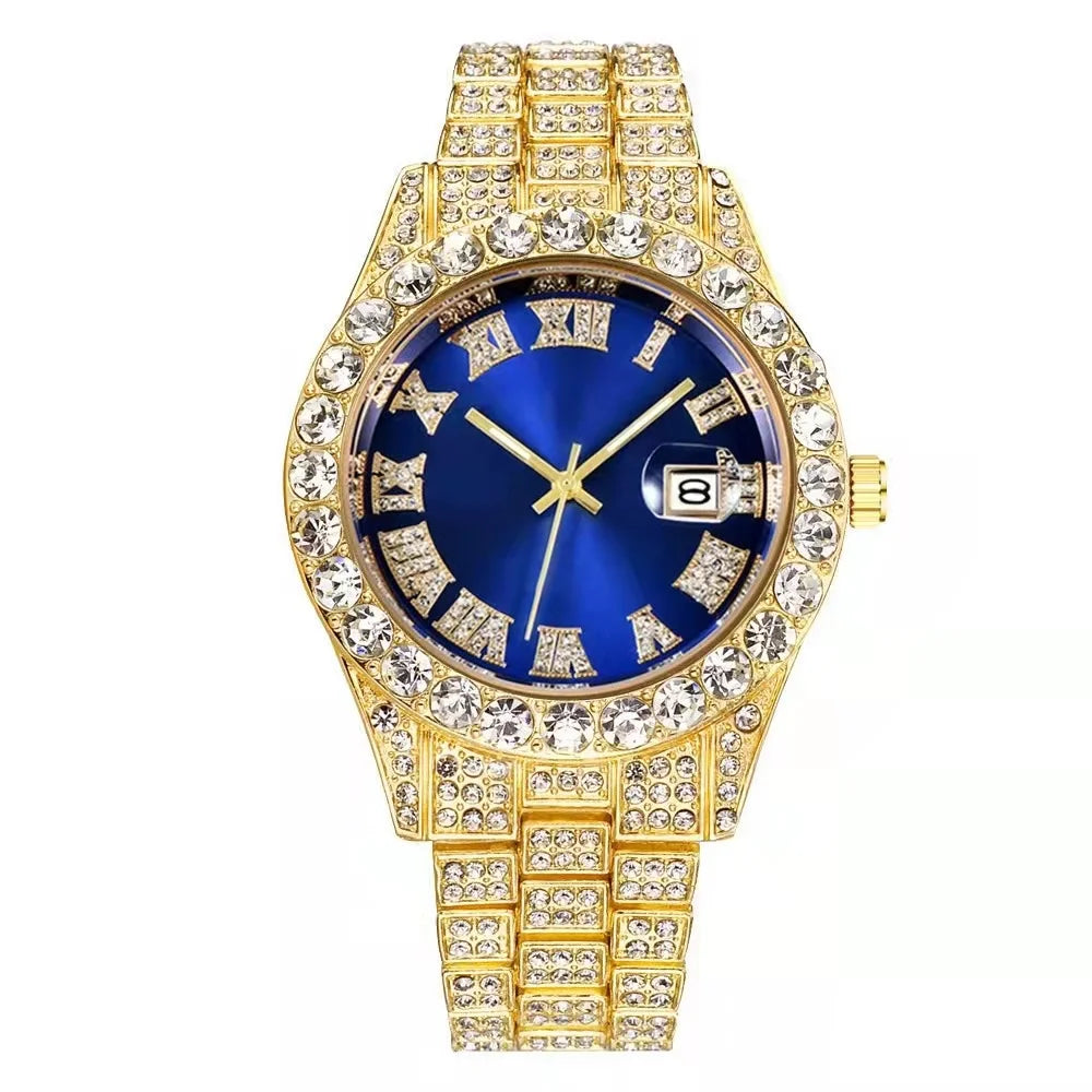 Luxury Fashion High-end Mantianxing Diamond Steel Belt Men's Quartz Qme