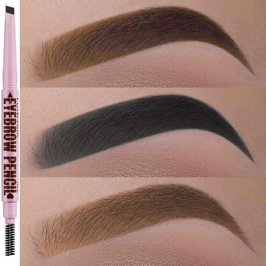 2 in1 Eyebrow Pencil Professional Cosmetics Makeup Women 5 Colors Qme