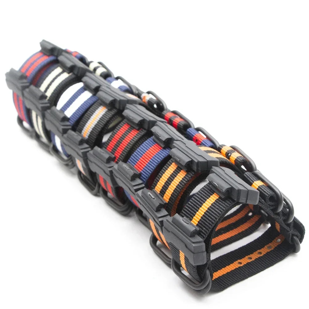 For Casio G-Shock Nylon Band Replacement 22MM Canvas Strap Sport Watch Accessories Men's Bracelet Qme