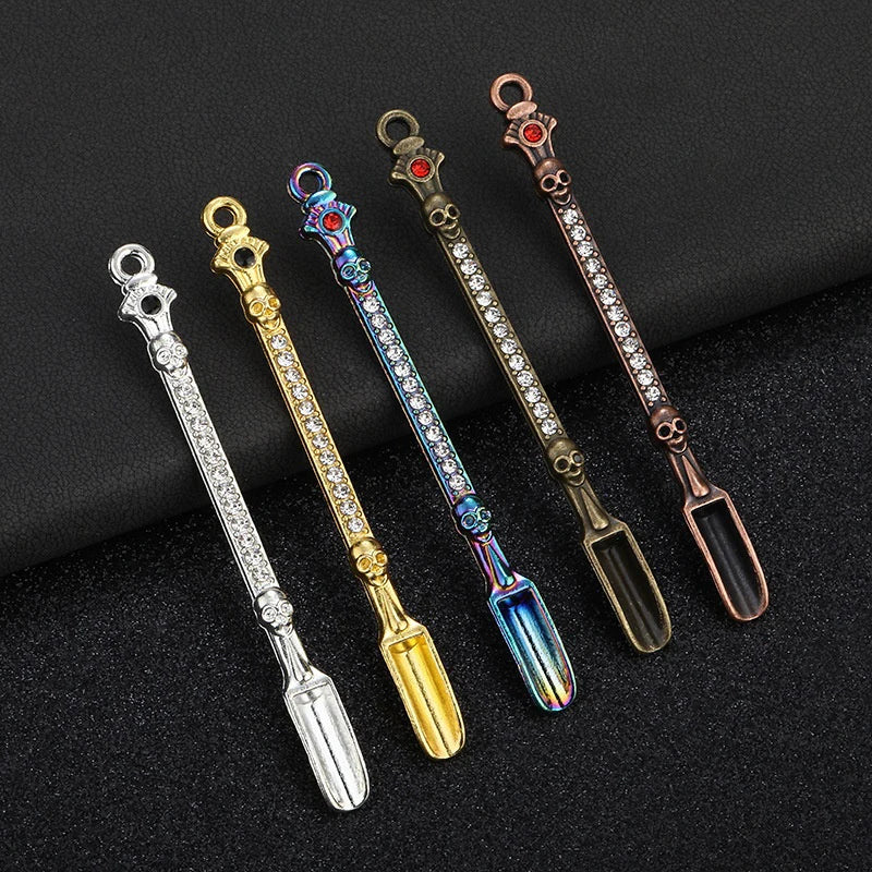 Alloy Tea Spoon Retro Auspicious Cloud Texture Kung Fu Taking Tool Qme