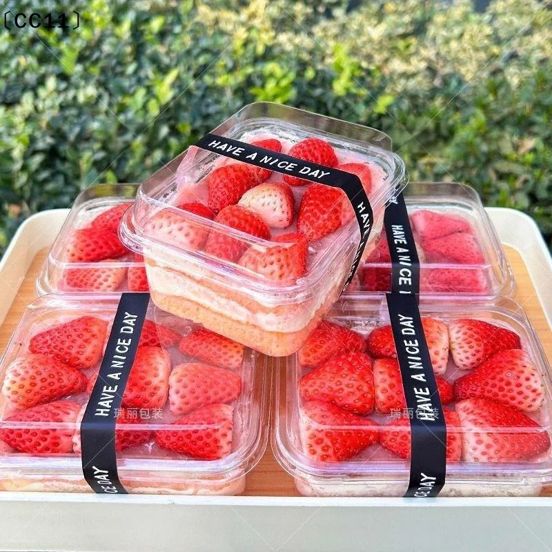 10 Transparent Sandwich Cake Holder Bakery Food Boxes Cupcake Qme
