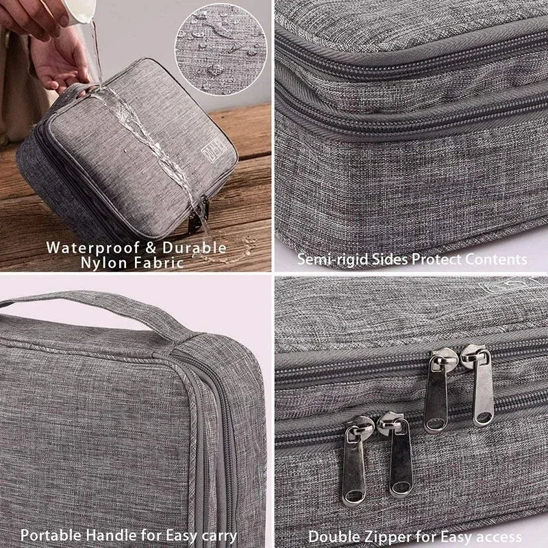 Portable Waterproof Digital Electronic Organizer Cable Storage Bag USB Data Line Charger Plug Storage Bag Travel Cable Organizer Qme