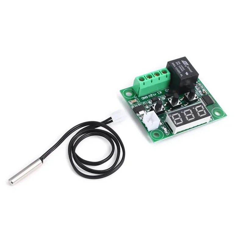 5pcs W1209 -50-110C DC 12V Digital Temperature Controllear Thermostat Temperature Control Thermostat Switch Plate W1209 Case Qme