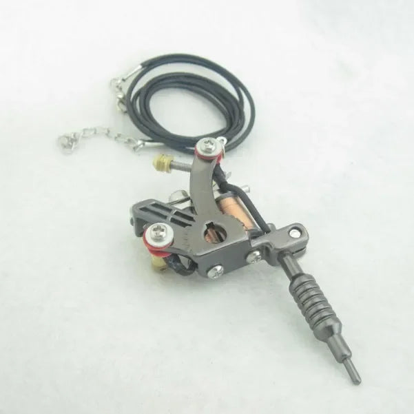 Men Charm Tattoo Machine Stainless Steel Jewelry Necklaces With Pendant Male Women Punk Hip Hop Accessories Gifts Wholesale Qme MTM21-BK