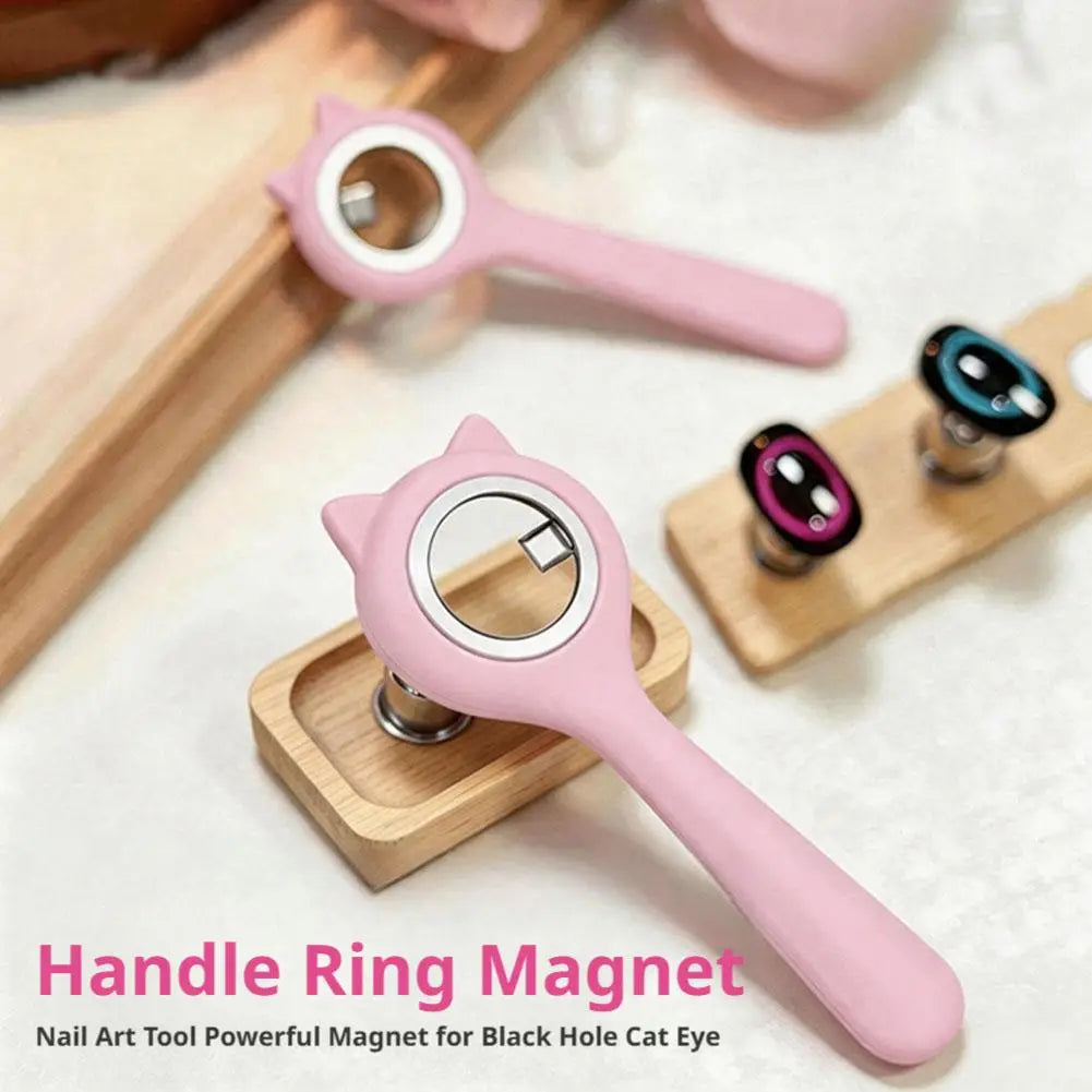 Cute Ring-shaped Cat Eye Magnet Nails Portable Hollow Circular 2-in-1 Qme