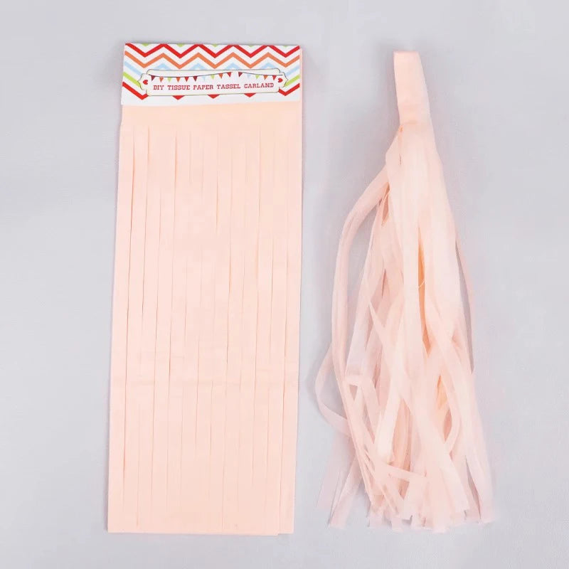 Valentine's Day Gradient 2-Meter Color Tassel Party Decoration Qme Bare Pink