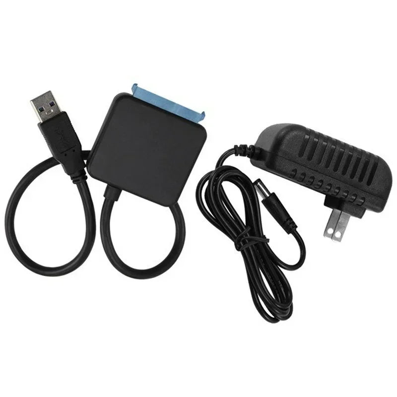 USB 3.0 To SATA 7PIN+15PIN Easy Drive Cable 2.5" 3.5" SSD HDD Hard Drive 10TB 5Gbps Support Expansion Line Expanding Connector Qme