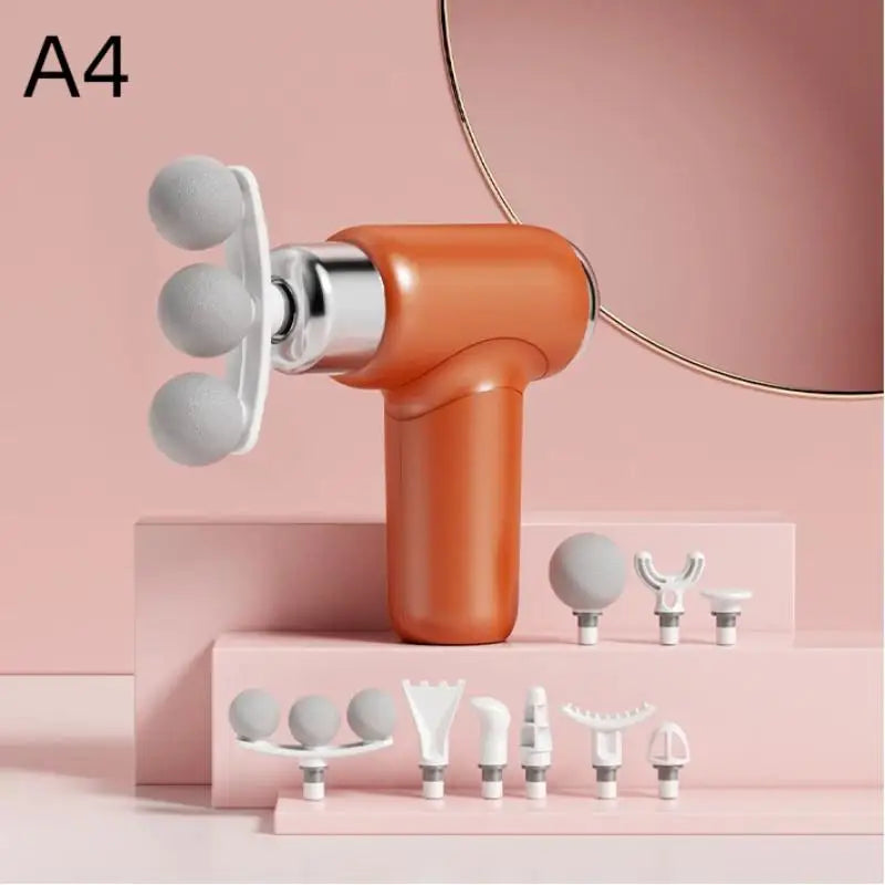 Mini Upgraded Fascia Gun Replaceable Heads Silent Muscle Relaxation Qme A4 USB Type-C