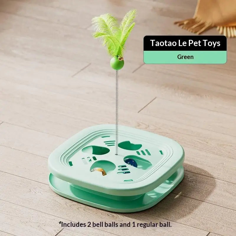 Feather Pets Self Entertainment Training Toy Interactive Cat Puzzle Qme A2
