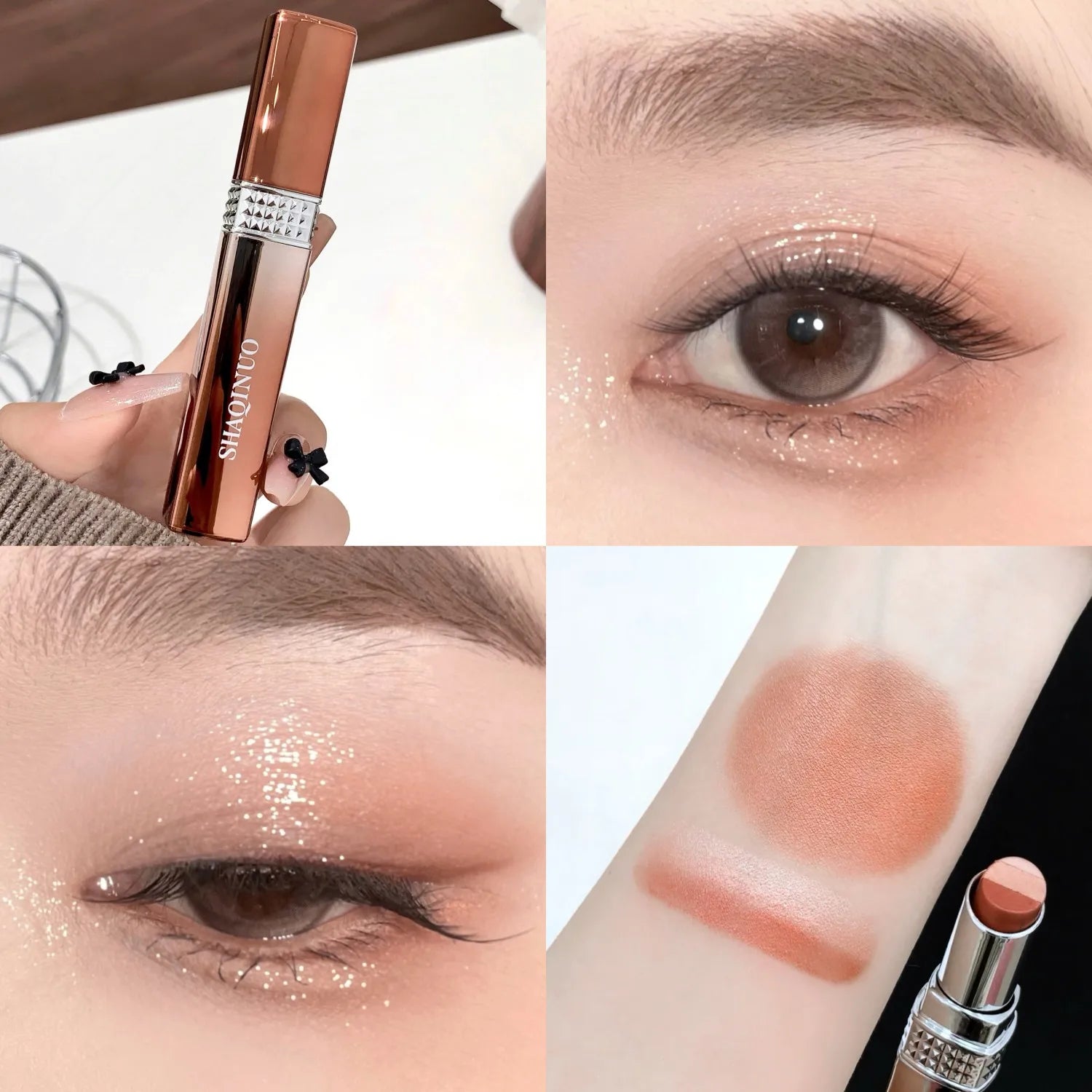 Three Gradient Pearlescent Eye Shadow Stick GEGE BEAR Qme S9181-4