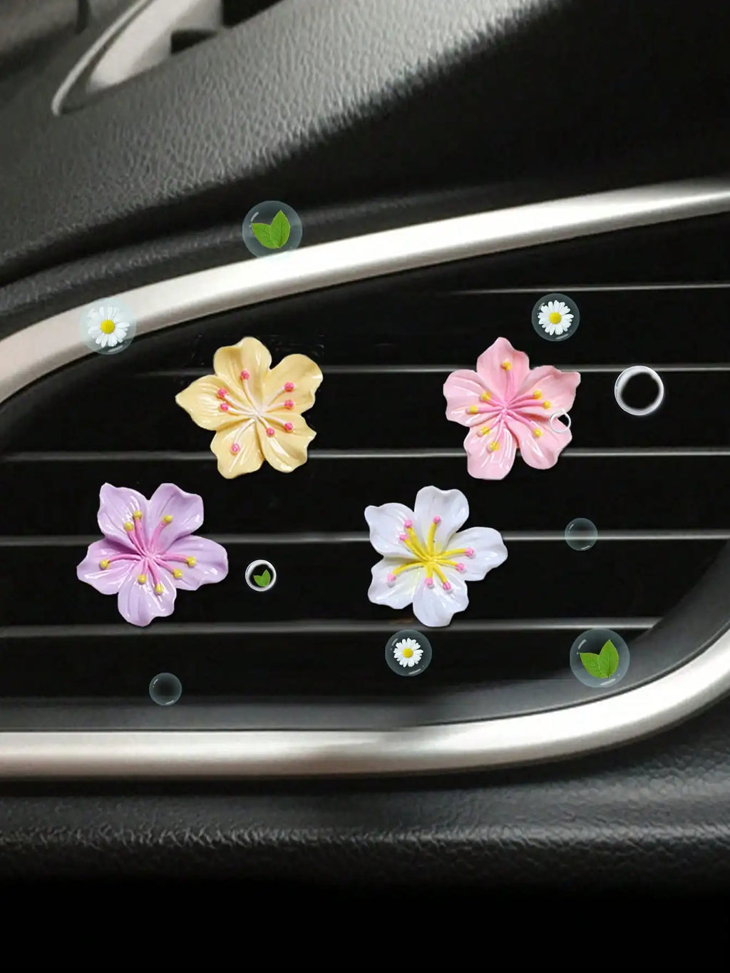 2-Piece Bright Peach Blossom Cherry Car Air Fresheners Fresh Tones Qme