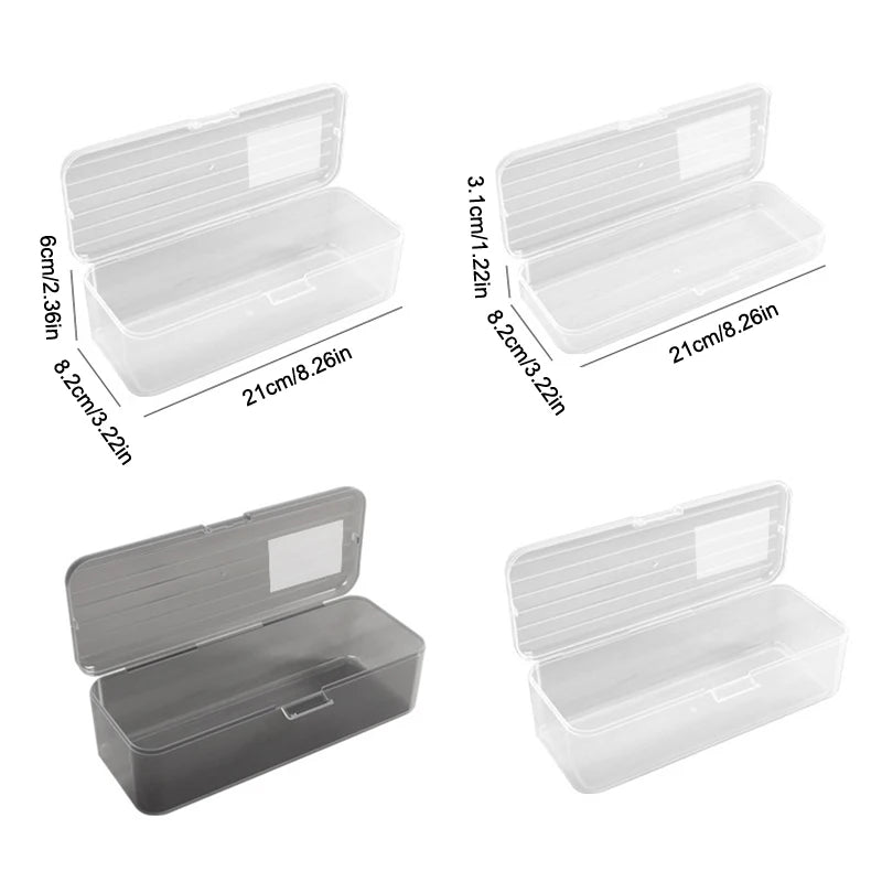 Cosmetic Storage Box Transparent Plastic Pen Holder Makeup Brush Qme