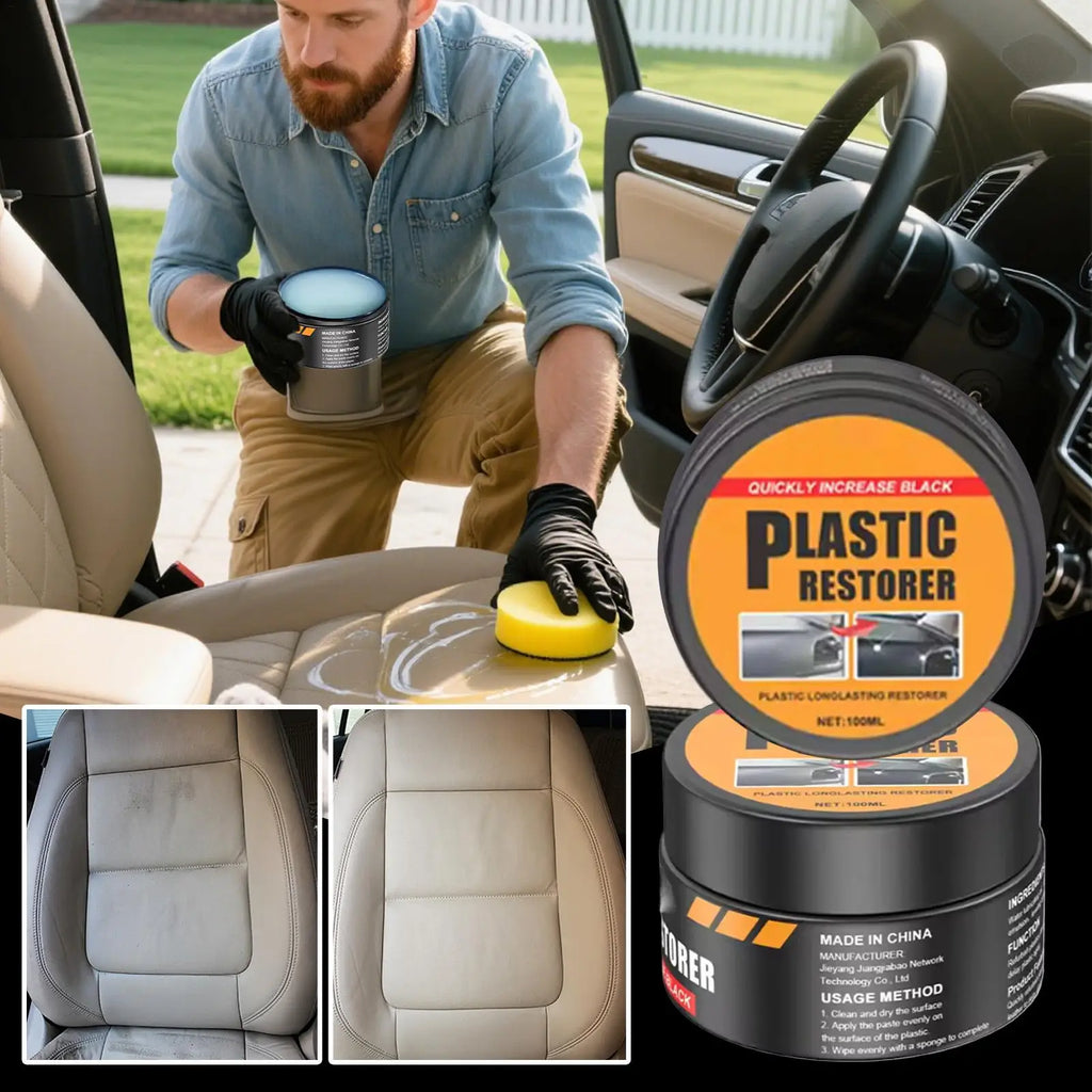 1pcs car Leather Care Cream Leather Restorer Paste Renewal Wax Vehicle Polish Restoration Solution for Steering Wheel Air Vent Qme
