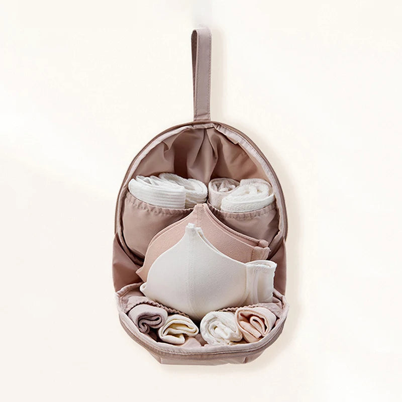 Travel Underwear Socks Bra Organizer Bag Polyester Fiber Handheld Qme