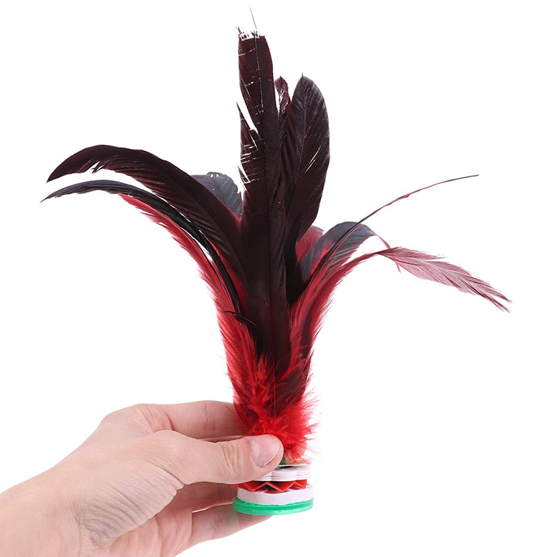 Chinese Jianzi Colorful Chicken Feather Shuttlecock Adult Fitness Qme