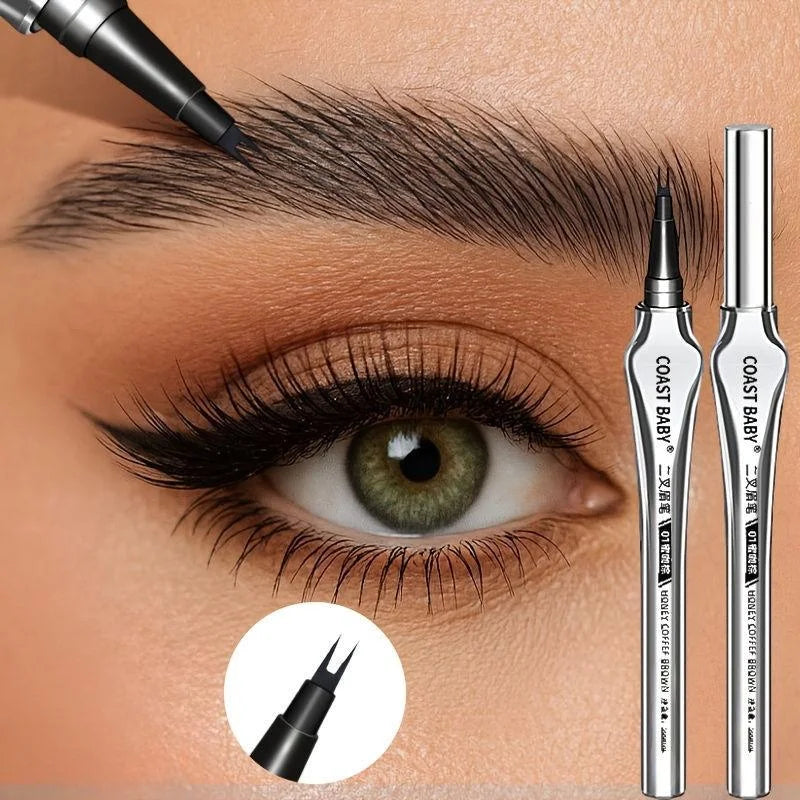 Natural Hair-like Strokes Eyebrow Pen COAST BABY 2 Forks Tip Qme