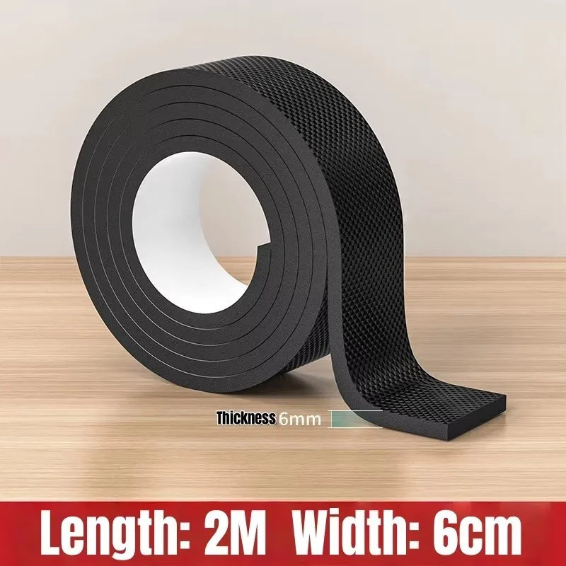 DIY Anti-slip Furniture Pads Mute Mats Bumper Damper Thick Non-Slip Pad Foot Cover Self Adhesive Table Chair Foot Protection Pad Qme 6cm Width 2M 6mm