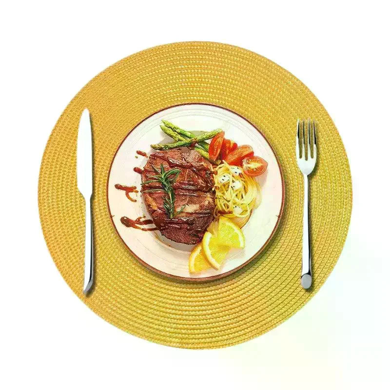 Round Home Placemat Insulation PP Dining Table Mat Biodegradable Qme