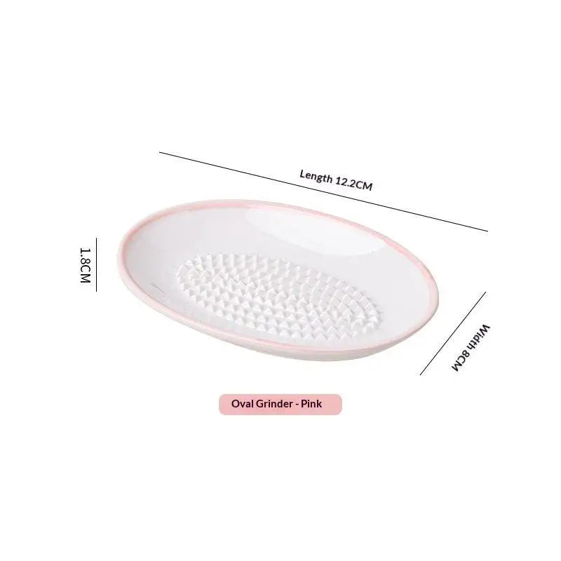 Japanese Ceramic Garlic Grater Plate Porcelain Ginger Wasabi Grinder Qme B Pink