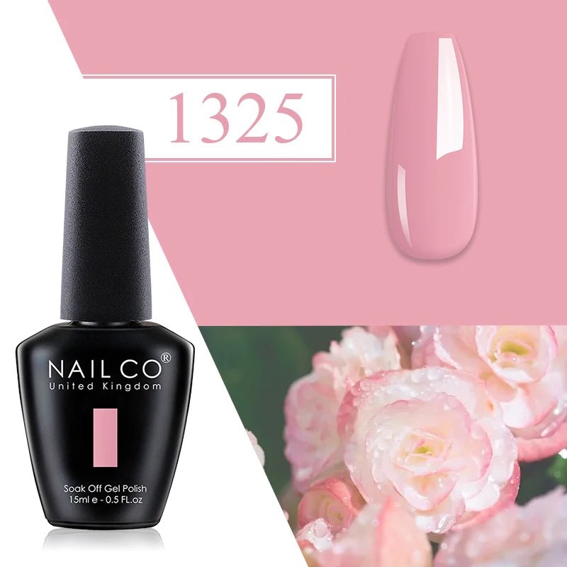 NAILCO Red Gel Nail Polish Wine Purple Semi Permanent Soak Off UV