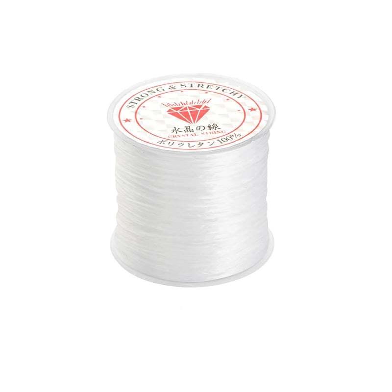 Stretchy Bracelet String 0.7mm Crystal Clear Elastic String Bead Cord for Bracelets, Necklaces, Crafts, Jewelry Making Supplies Qme Transparent