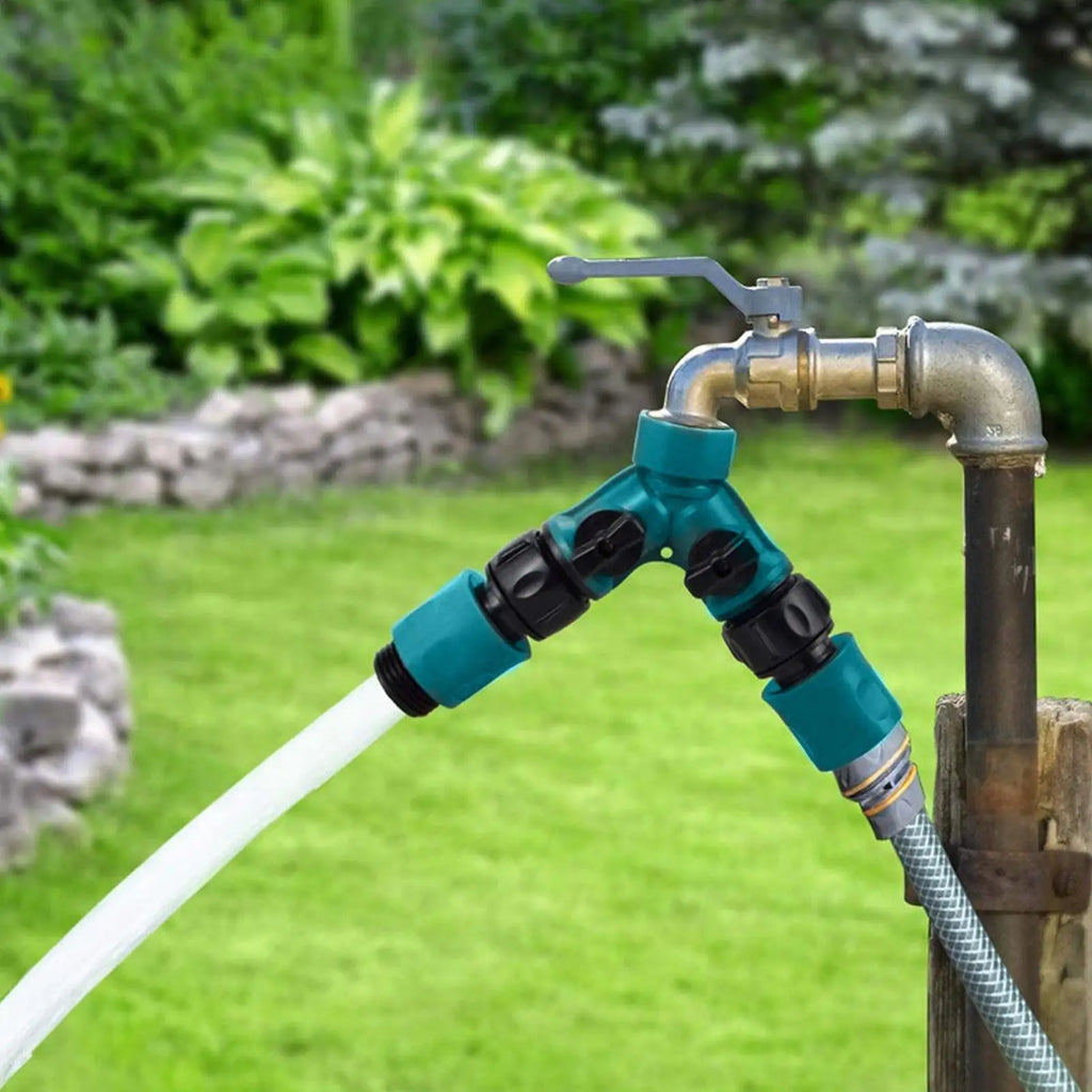 Water Hose Splitter Extension Hose Splitting Fittings Quick On/Off Outdoor Faucet Splitter Hose Adapter For Public Green Spaces Qme