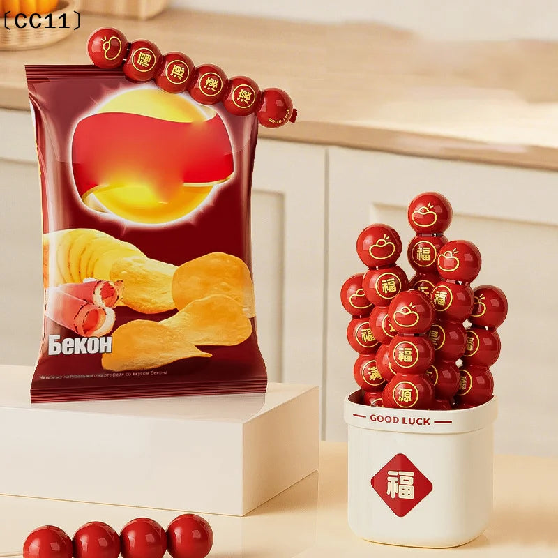 Simulated Candied Hawthorn Shape Sealing Clip Magnetic Refrigerator Qme