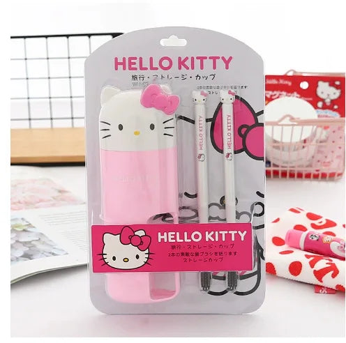Kuroomi Travel Toothbrush Cute Travel Toiletry Set Toothbrush Cup for Travel and Business Trips Qme 2