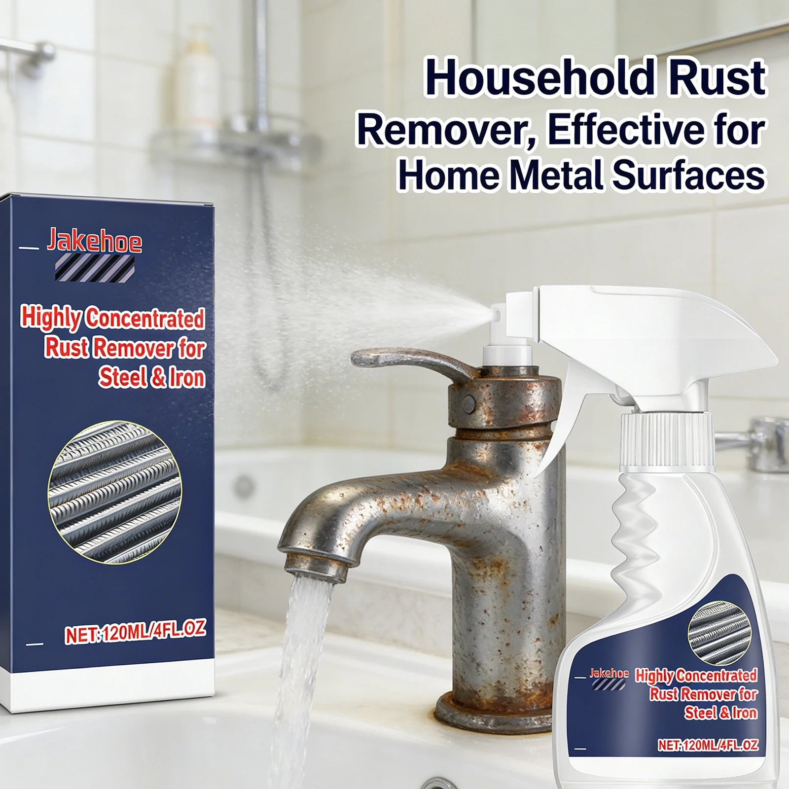 Steel Rust Remover Removeing Metal Rust Stains Restore Surface Metallic Luster Prevent Rusting Again Polishing Home Rust Cleaner Qme